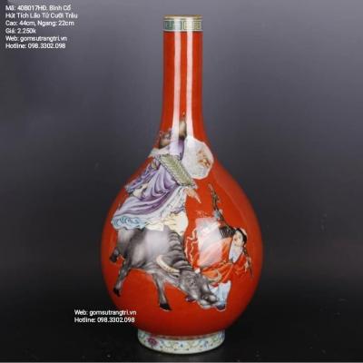 BÌNH CỔ HÚT TÍCH LÃO TỬ CƯỠI TRÂU